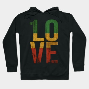 1 Love One Love Roots Rock Reggae Rasta Design Hoodie